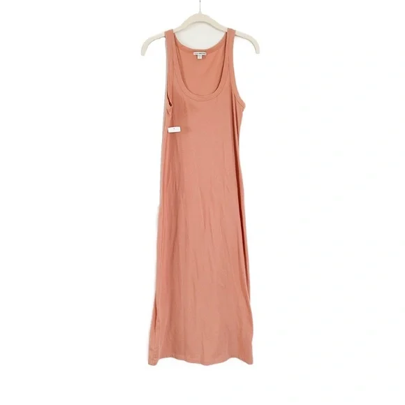 James Perse Tank Dress U-Neck Peach Size Medium 2 - Picture 2 of 3